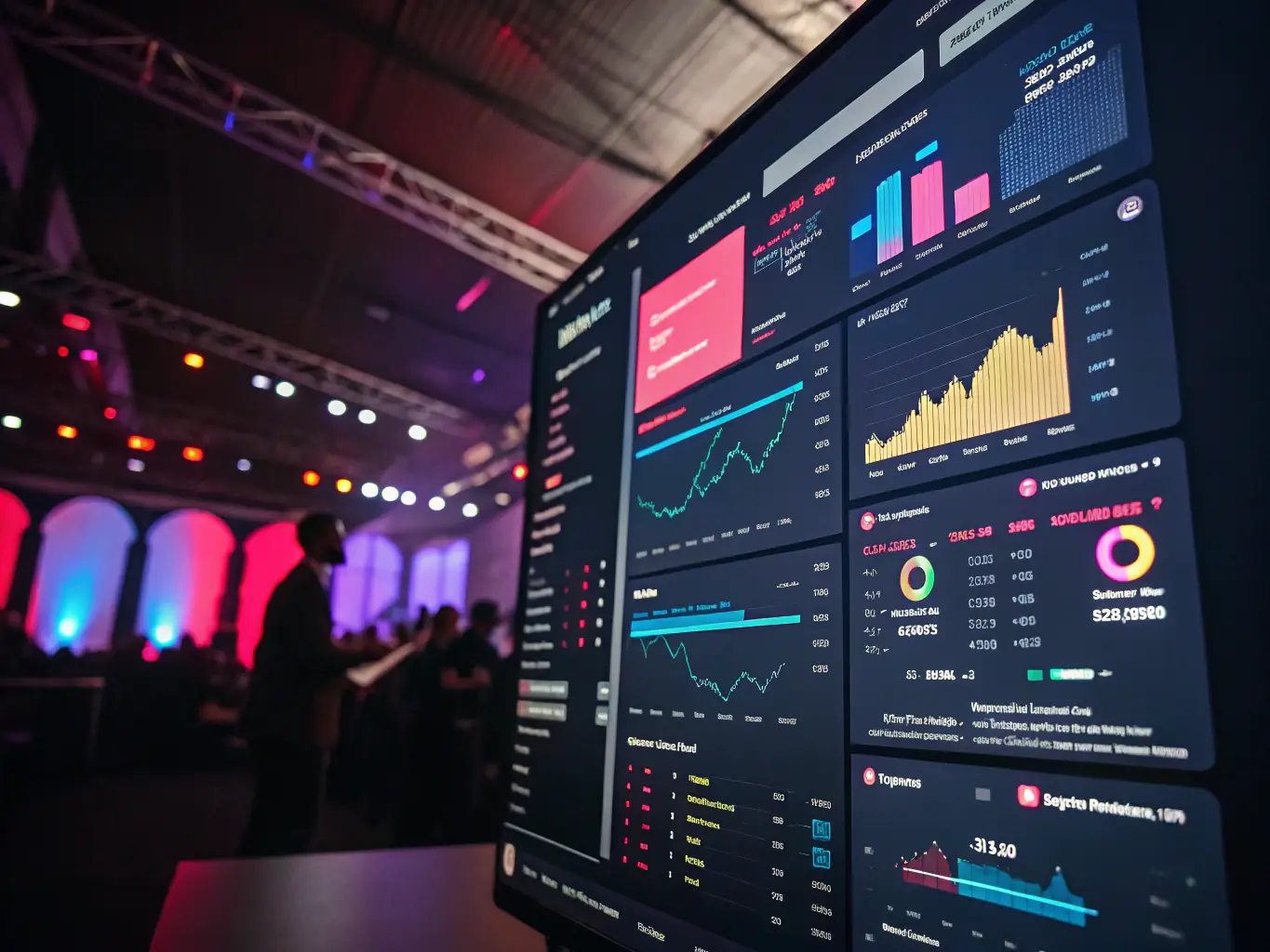 An engaging image showcasing a social media dashboard with analytics and creative posts, representing FoxyGrow's Social Media Management service.